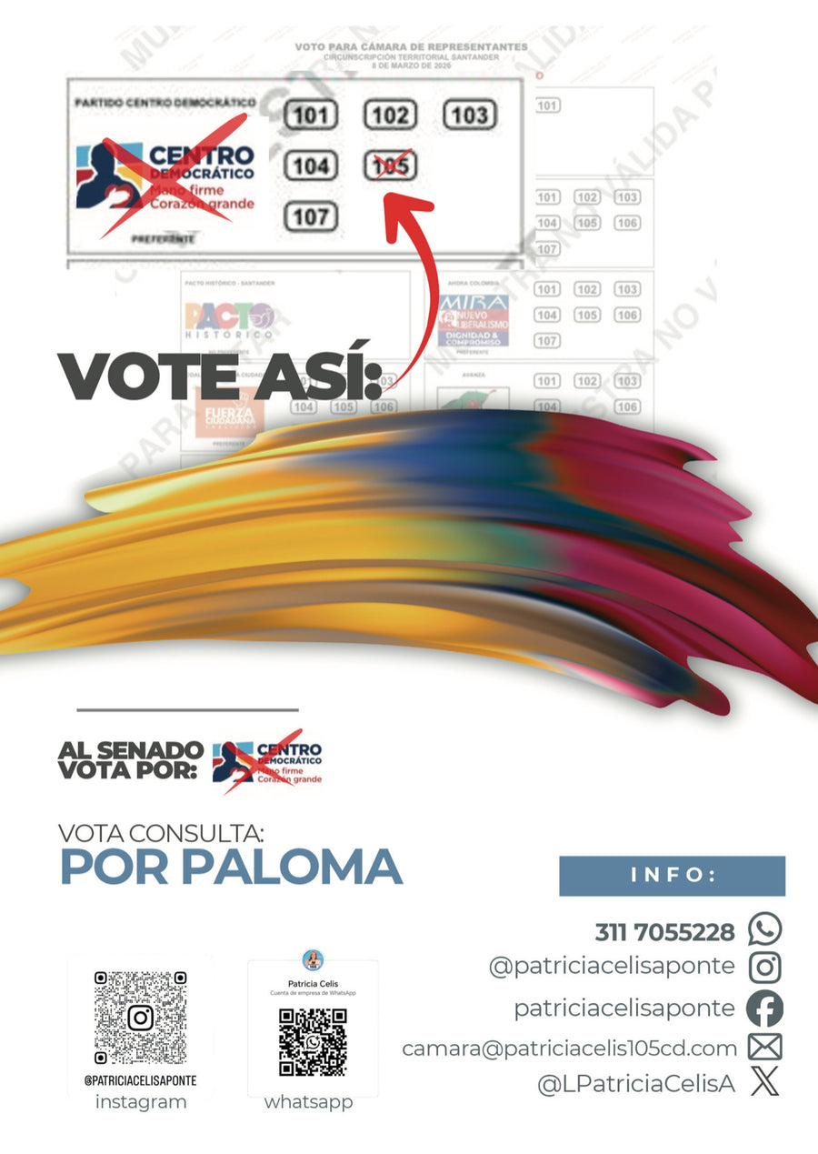 Tarjetón electoral con la candidata Patricia marcada